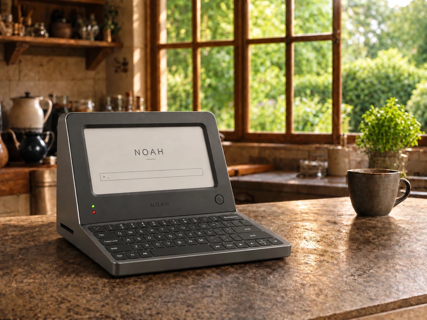 Illustration of Noah in a rural home